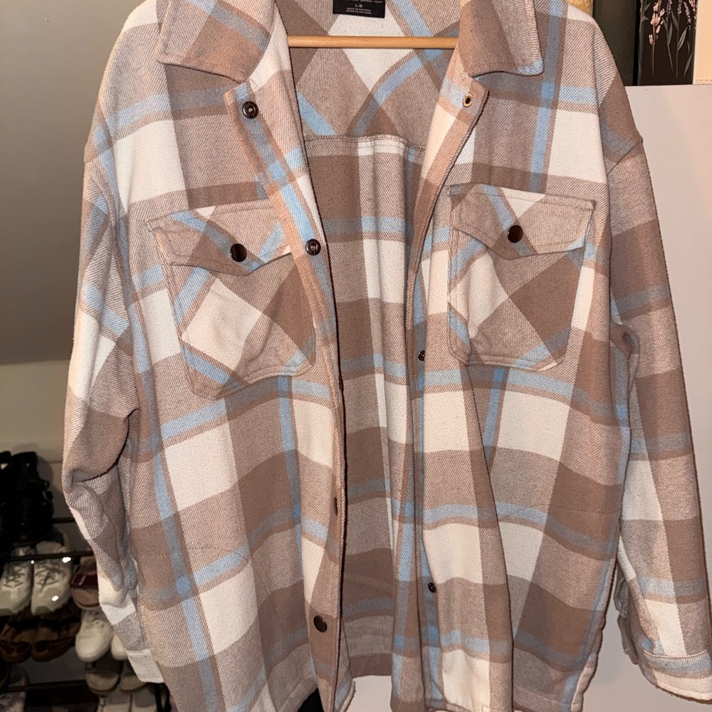 Plaid Button-Up Jacket/Shacket